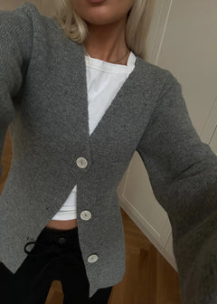 Klayton Cardigan - Grey Melange
