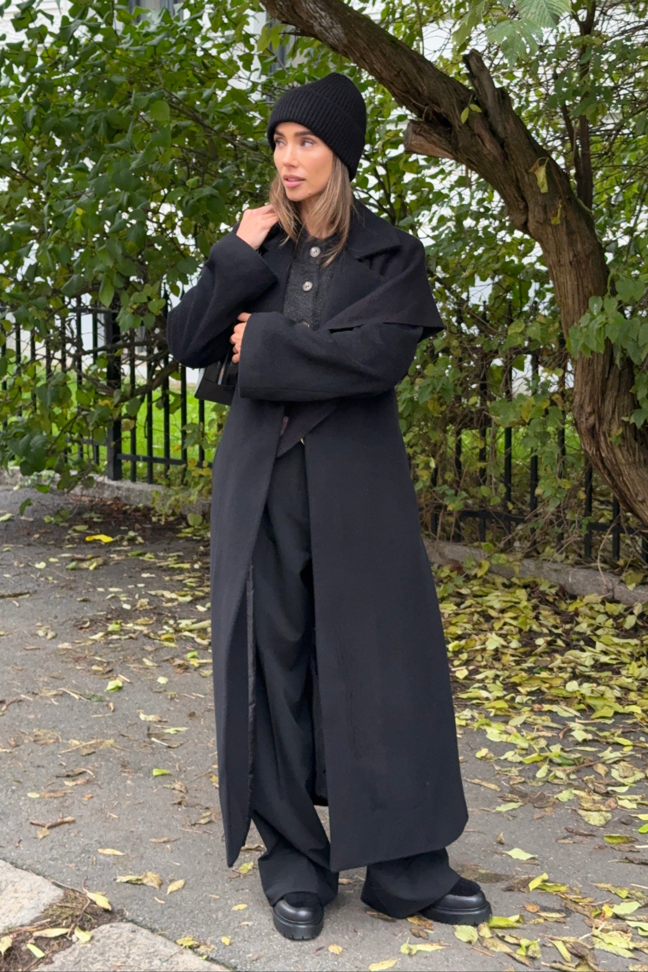 Charlotta Cashmere Coat - Black