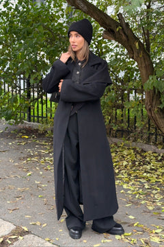 Charlotta Cashmere Coat - Black