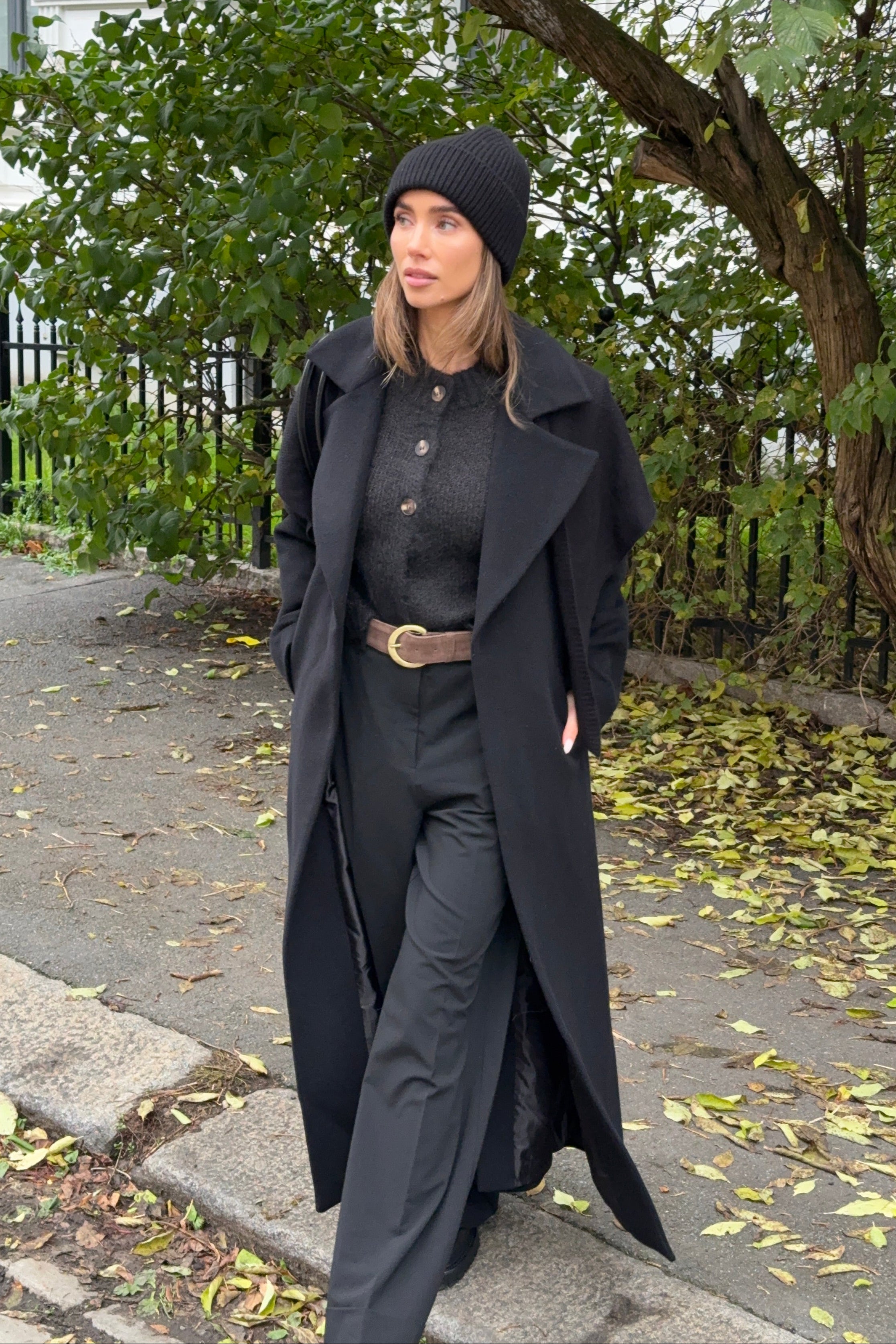 Charlotta Cashmere Coat - Black