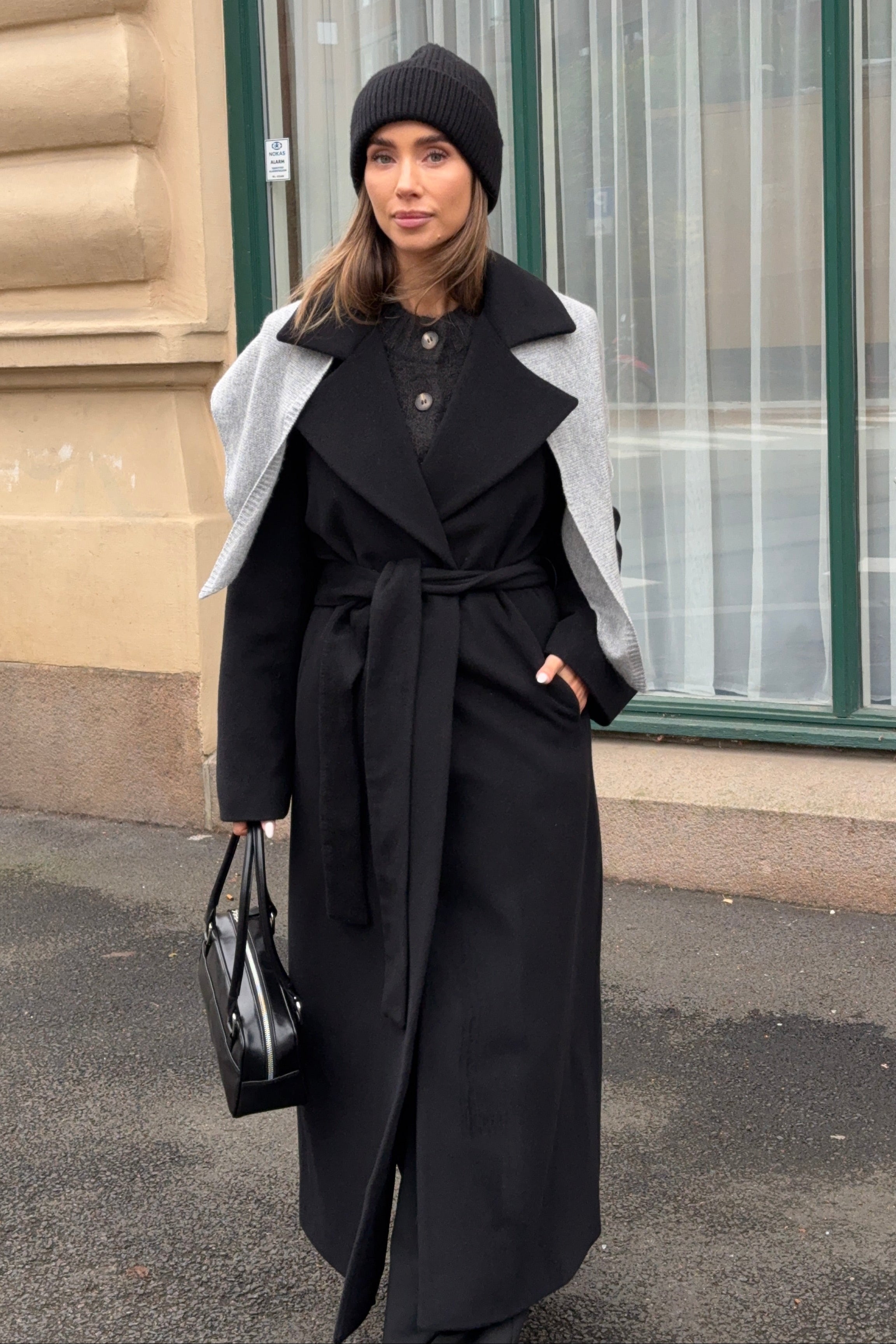 Charlotta Cashmere Coat - Black