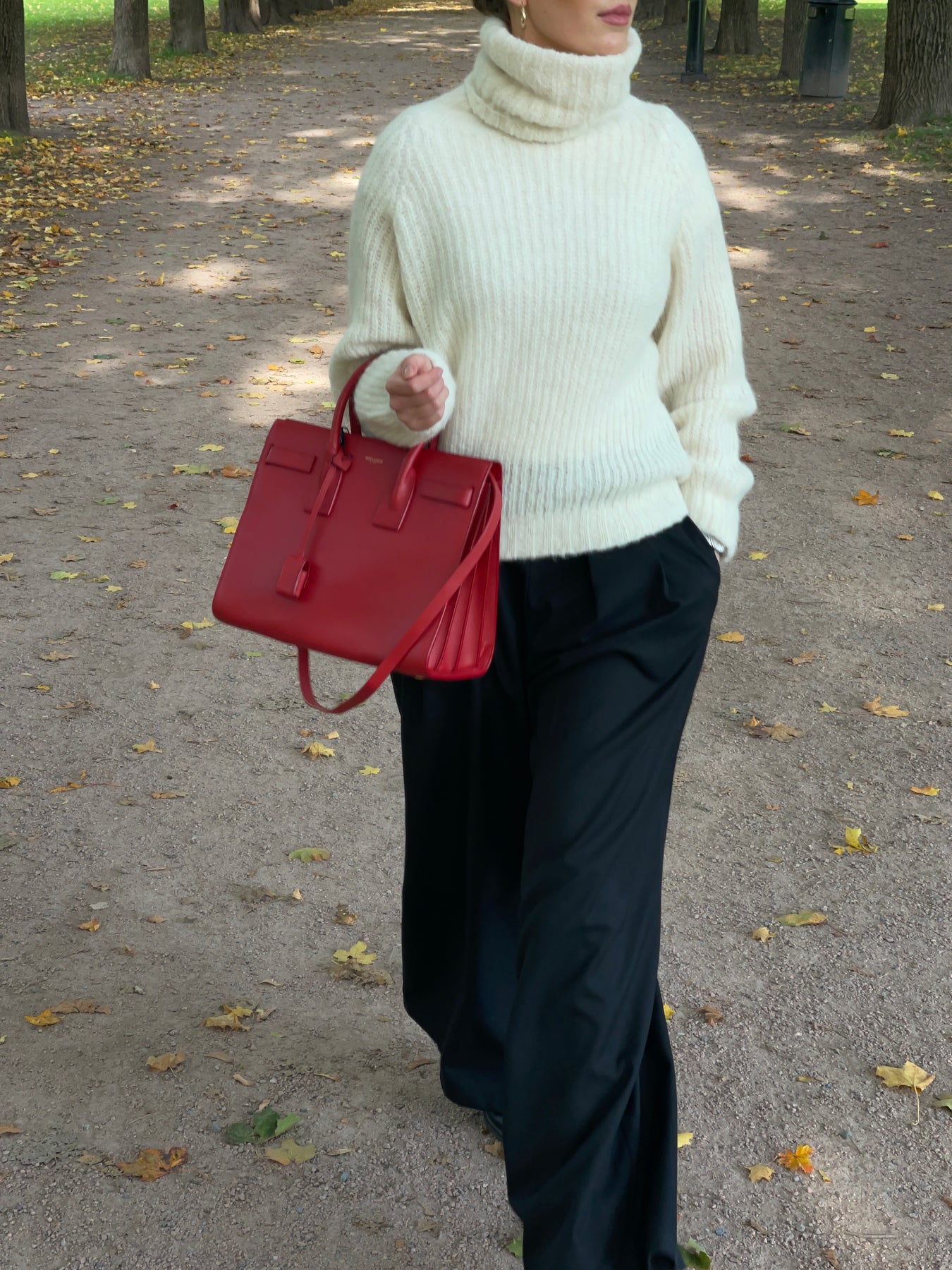 Saint Laurent Sac De Jour Bag - Red
