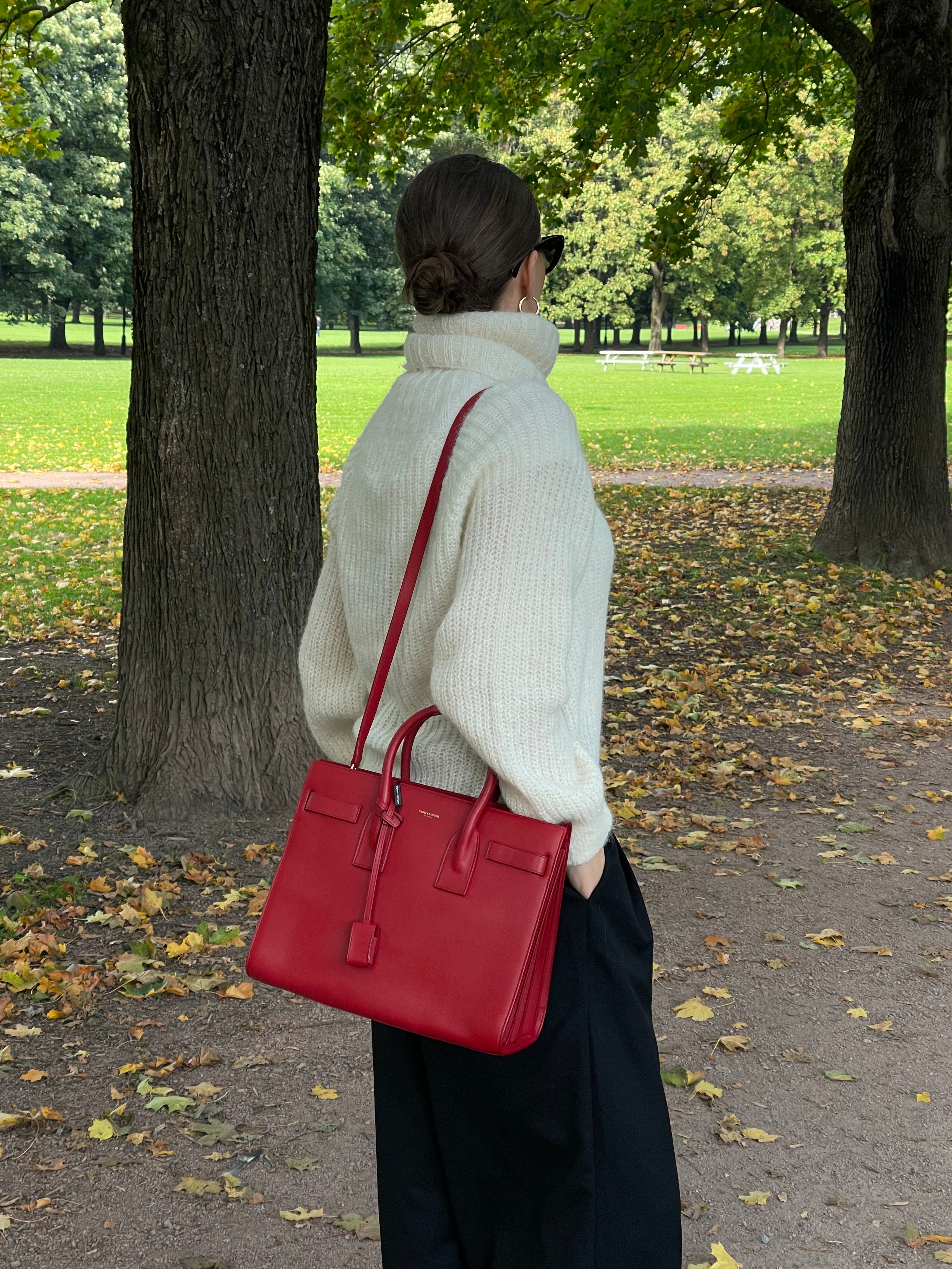 Saint Laurent Sac De Jour Bag - Red