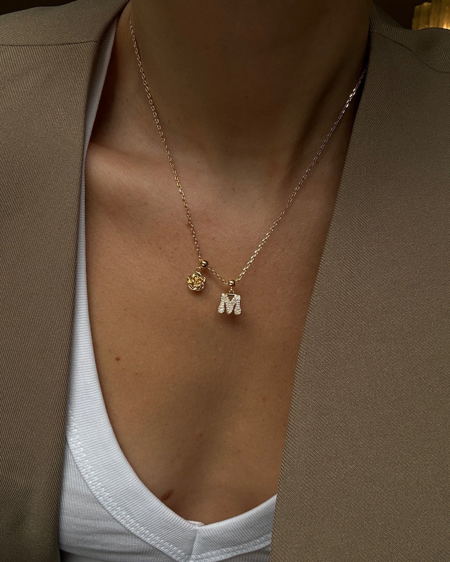 Rose Charm - Gold