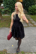 Milly Lace Mini Dress - Black