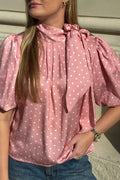 Kesha Blouse - Carmine Blush Print