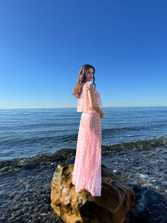 Lace Maxi Skirt - Antique Brass