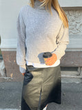 Nina Wool Knit Sweater - Grey Melange