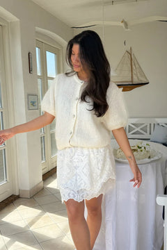 Idaic SS Cardigan - White