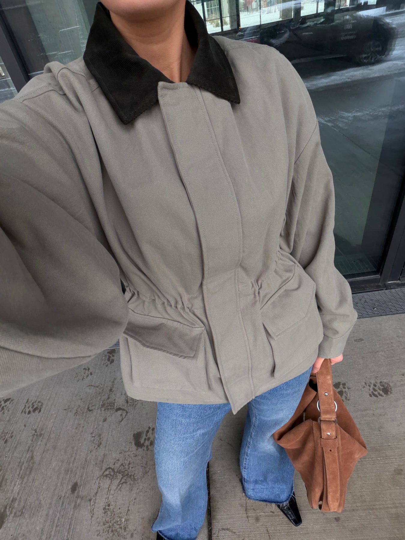 Camilla Cotton Utility Jacket - Light Green