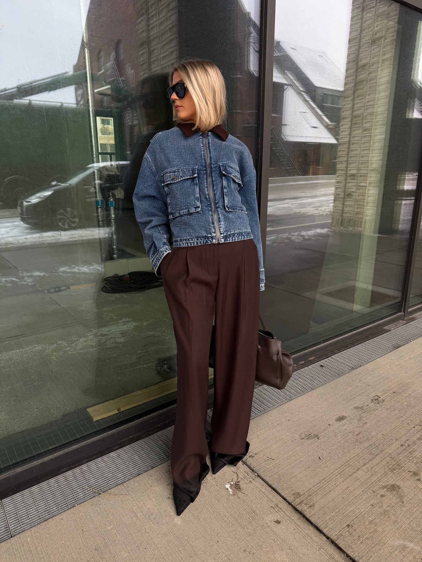 Rikke Boxy Denim Jacket - Blue