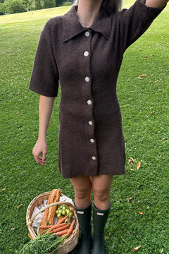 Oliviaic Knit Dress - Dark Brown