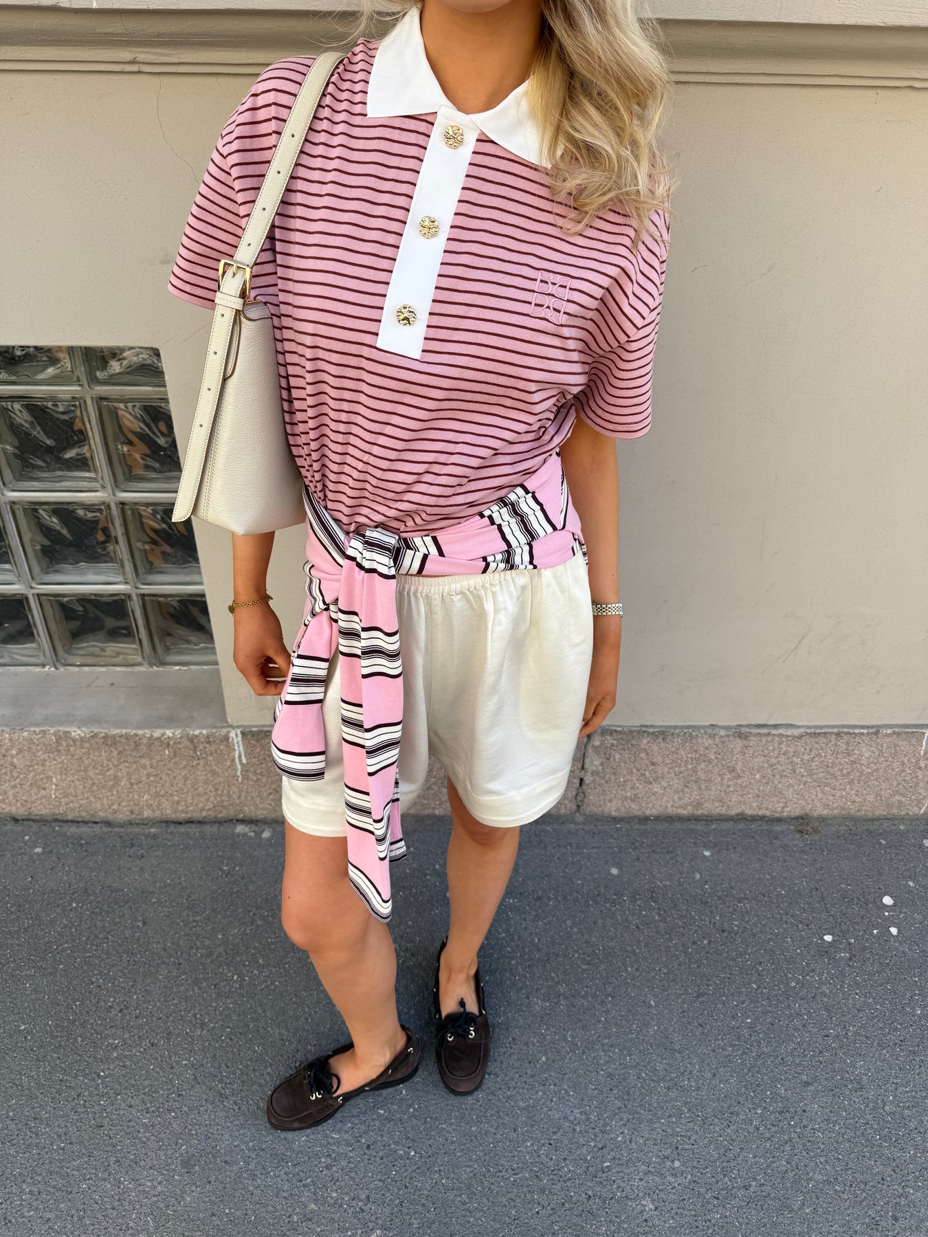 Olga Mini Stripe Tee - Pink
