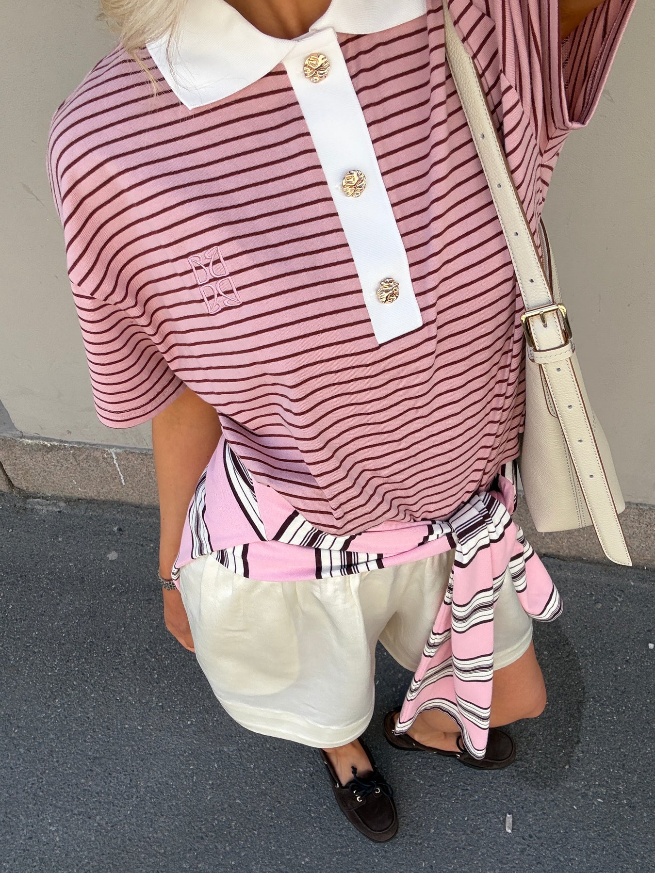 Olga Mini Stripe Tee - Pink