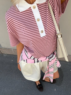 Olga Mini Stripe Tee - Pink