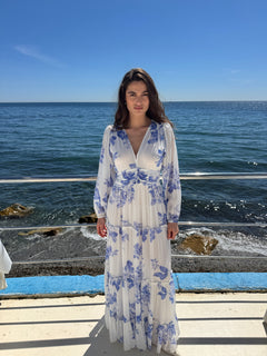 Noor Maxi Dress - Floral Blue