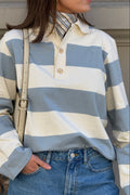 Isabelle Block Polo Jumper - Blue