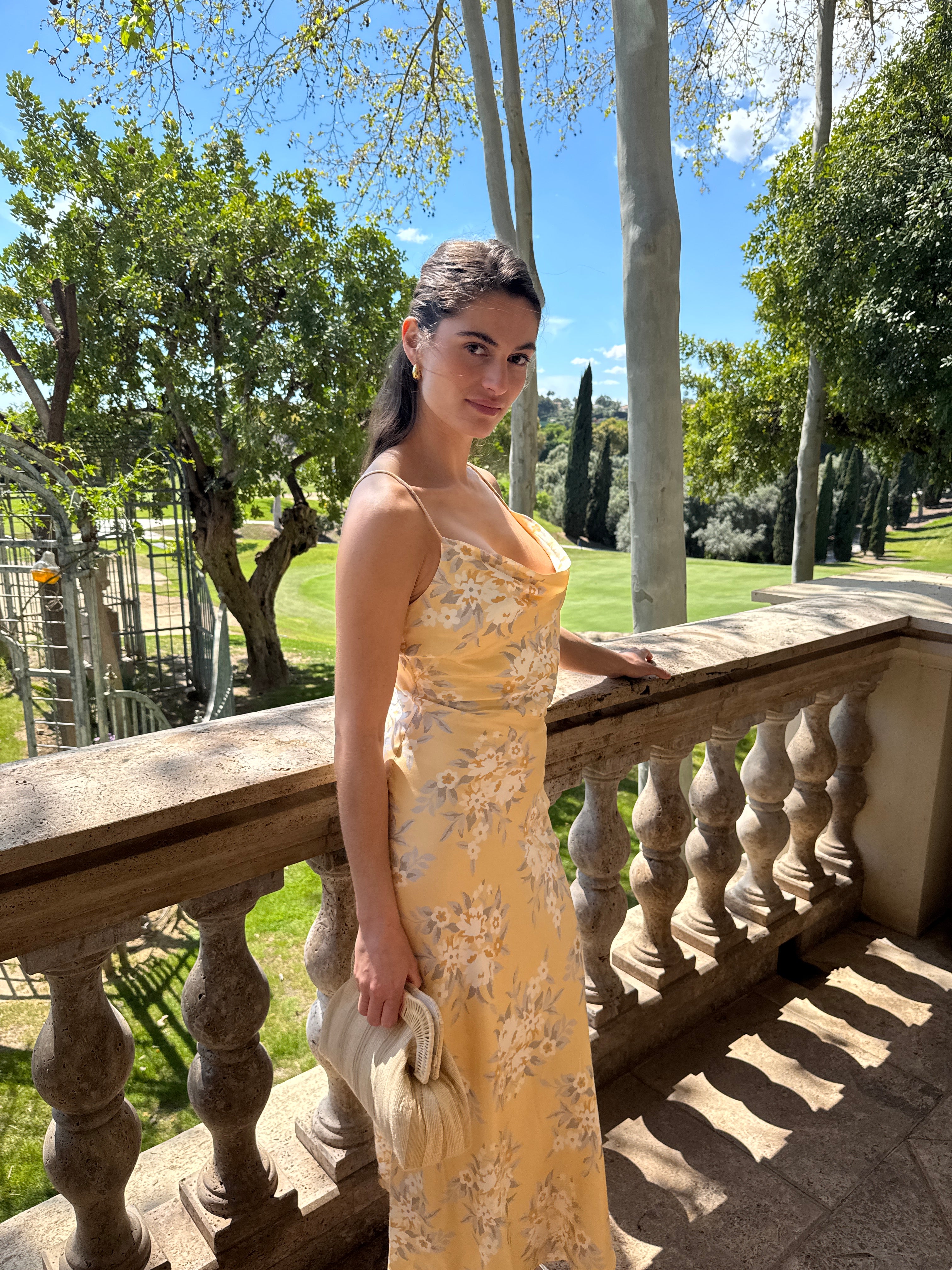 Eila Print Dress - Lt. Orange Mix