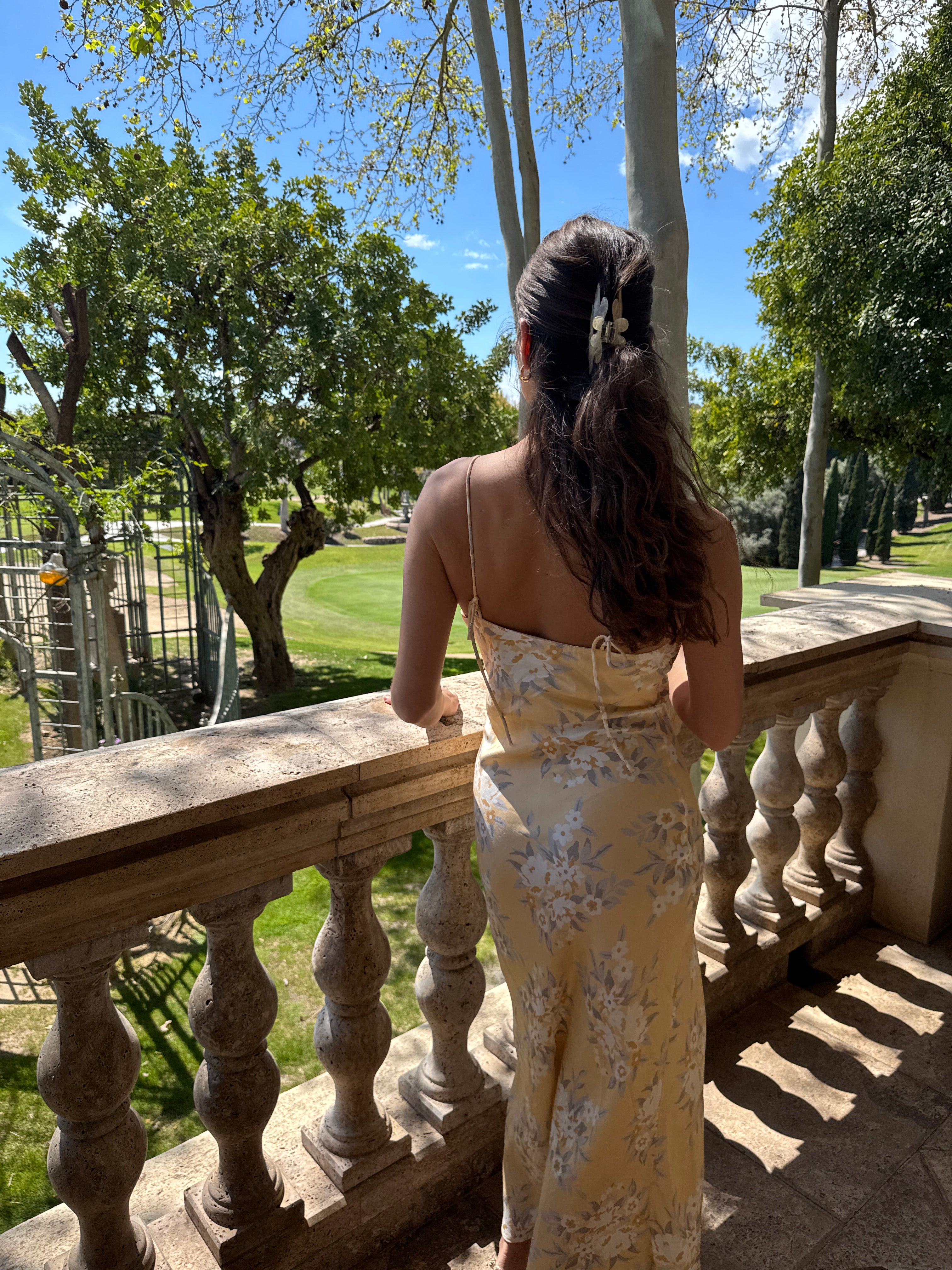 Eila Print Dress - Lt. Orange Mix