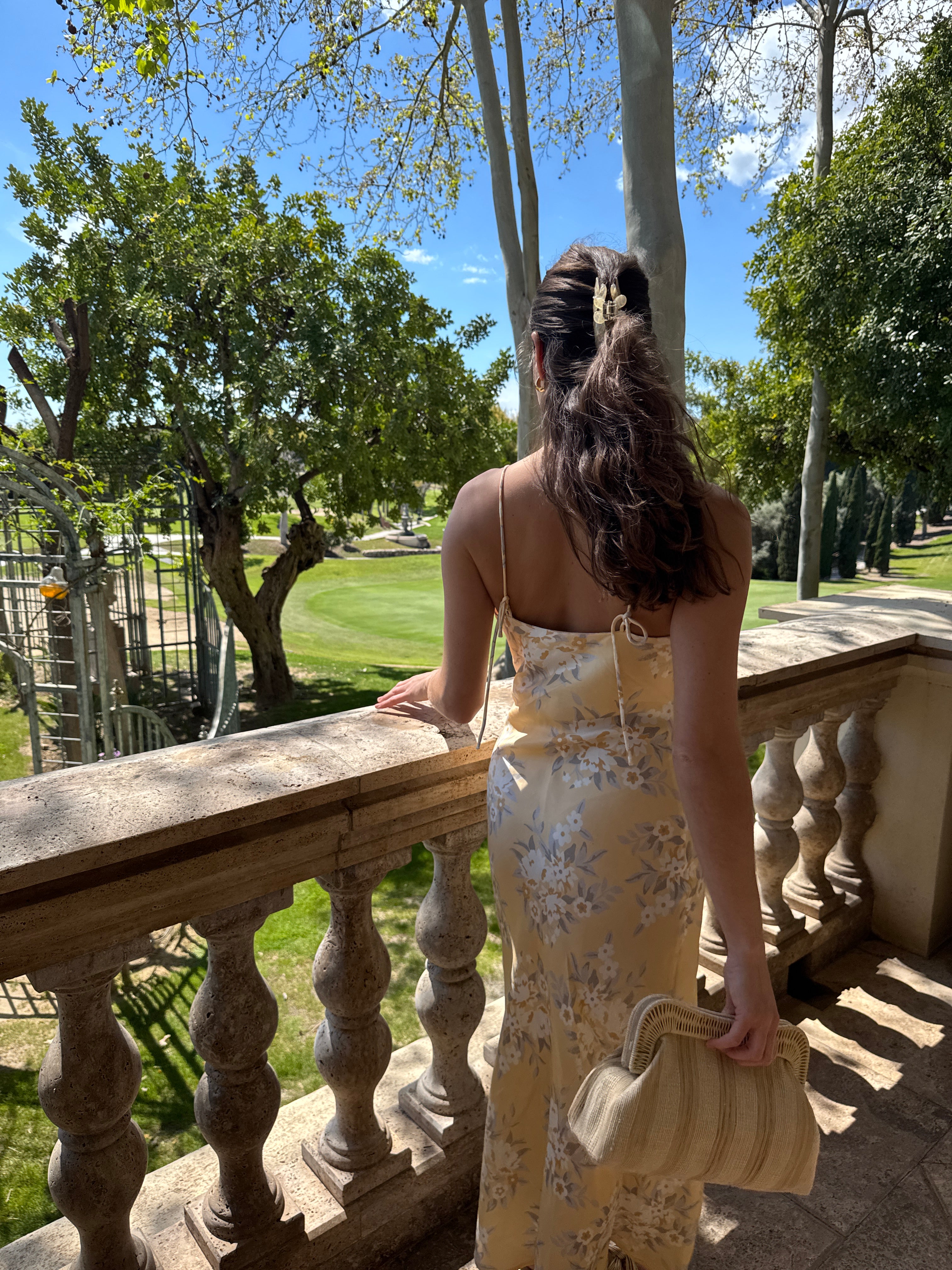 Eila Print Dress - Lt. Orange Mix