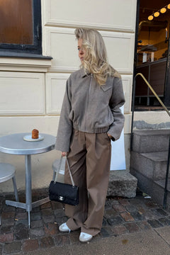 Sarahic Short Jacket - Brown Melange