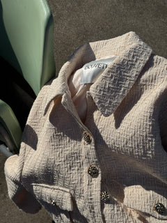 Tone Tweed Jacket - Off White