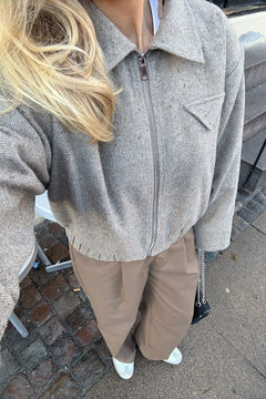 Sarahic Short Jacket - Brown Melange