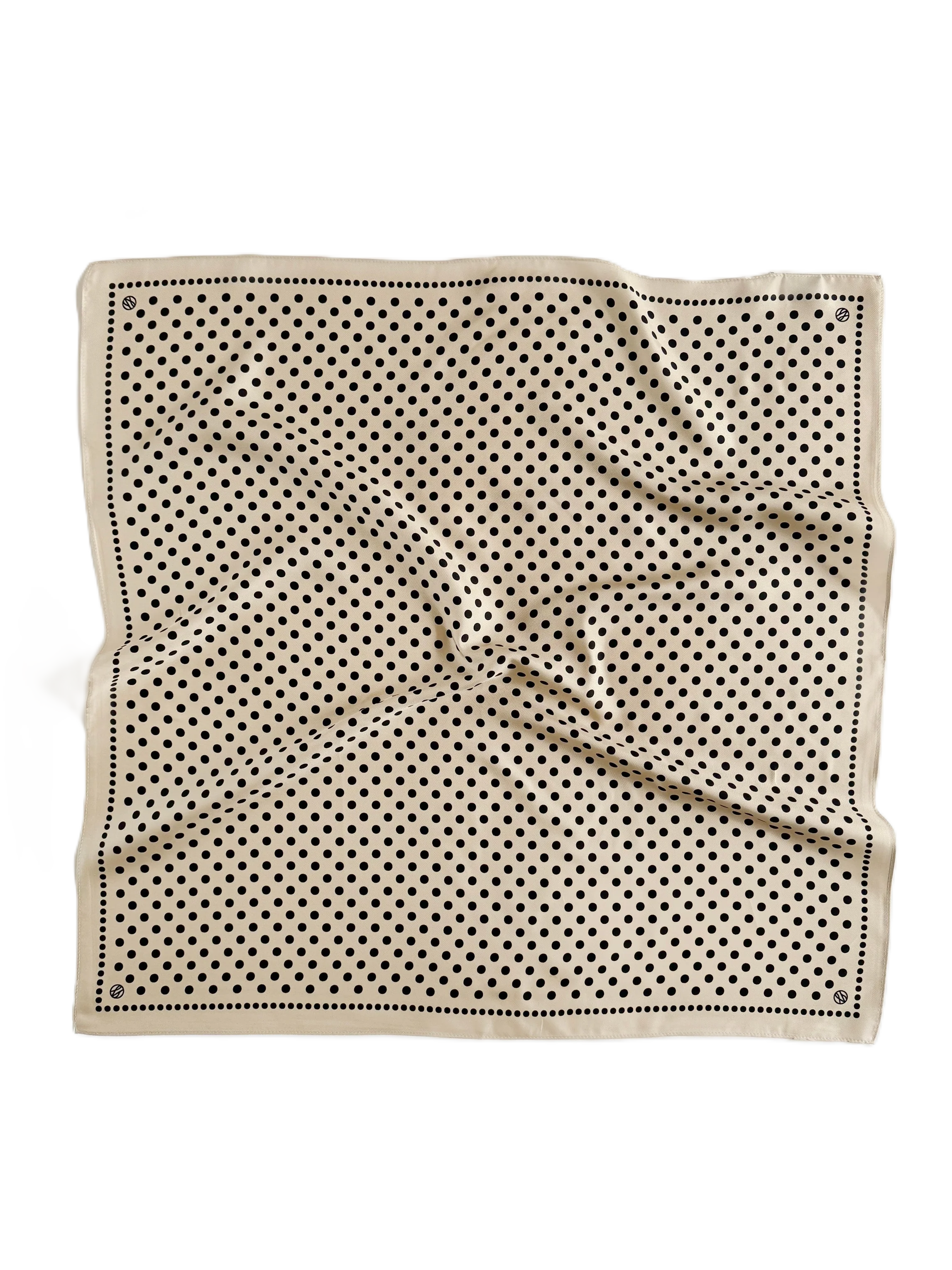 Polkadot Scarf - White & Black