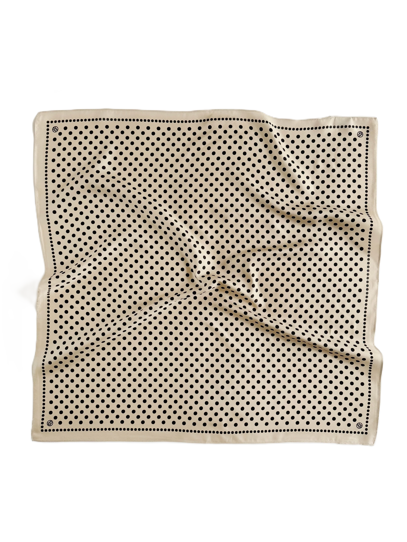 Polkadot Scarf - White & Black