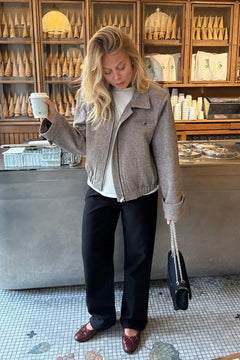 Miaic Short Jacket - Brown Stripes