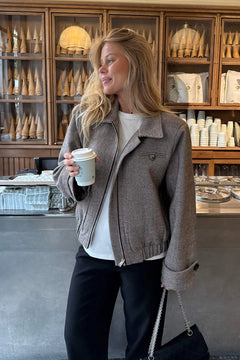 Miaic Short Jacket - Brown Stripes