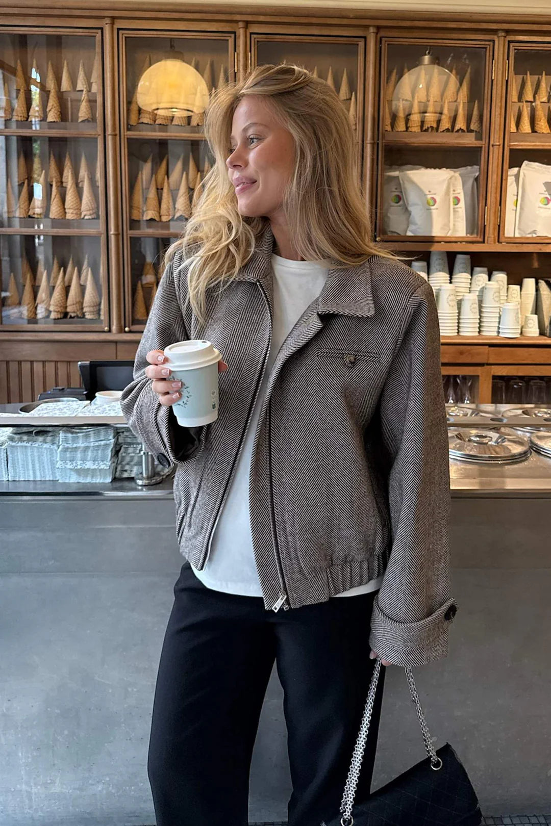 Miaic Short Jacket - Brown Stripes