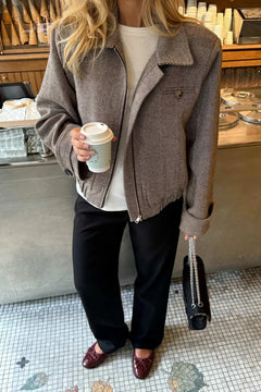 Miaic Short Jacket - Brown Stripes