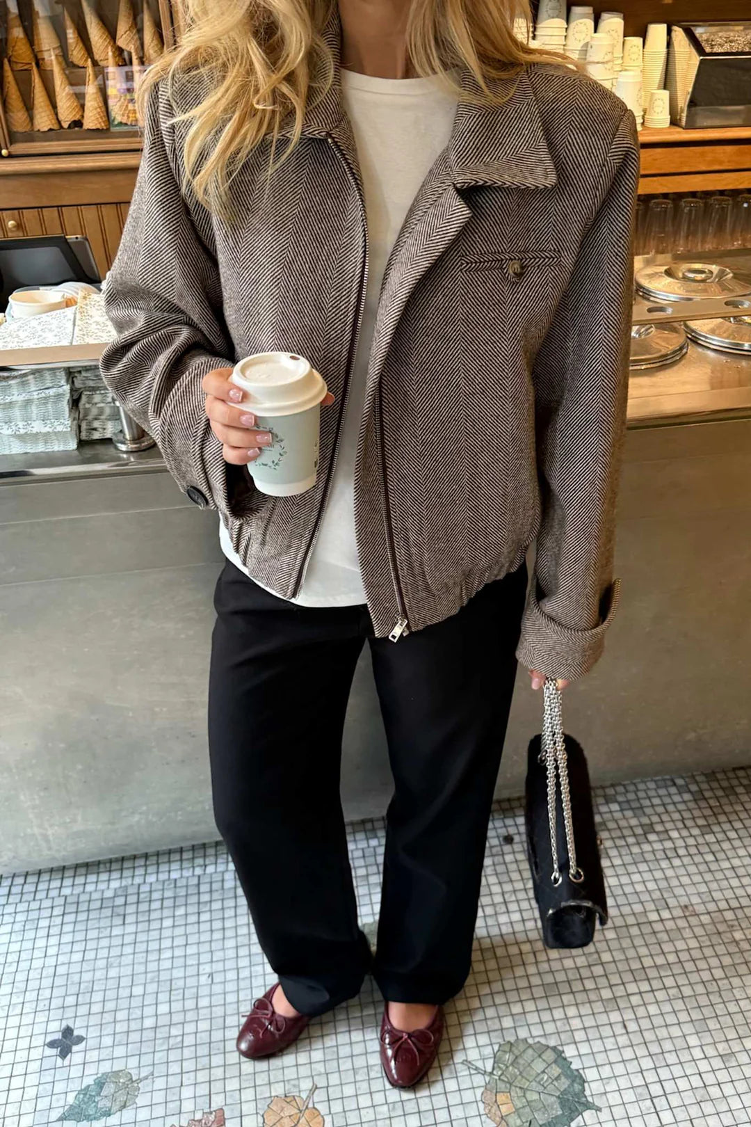 Miaic Short Jacket - Brown Stripes