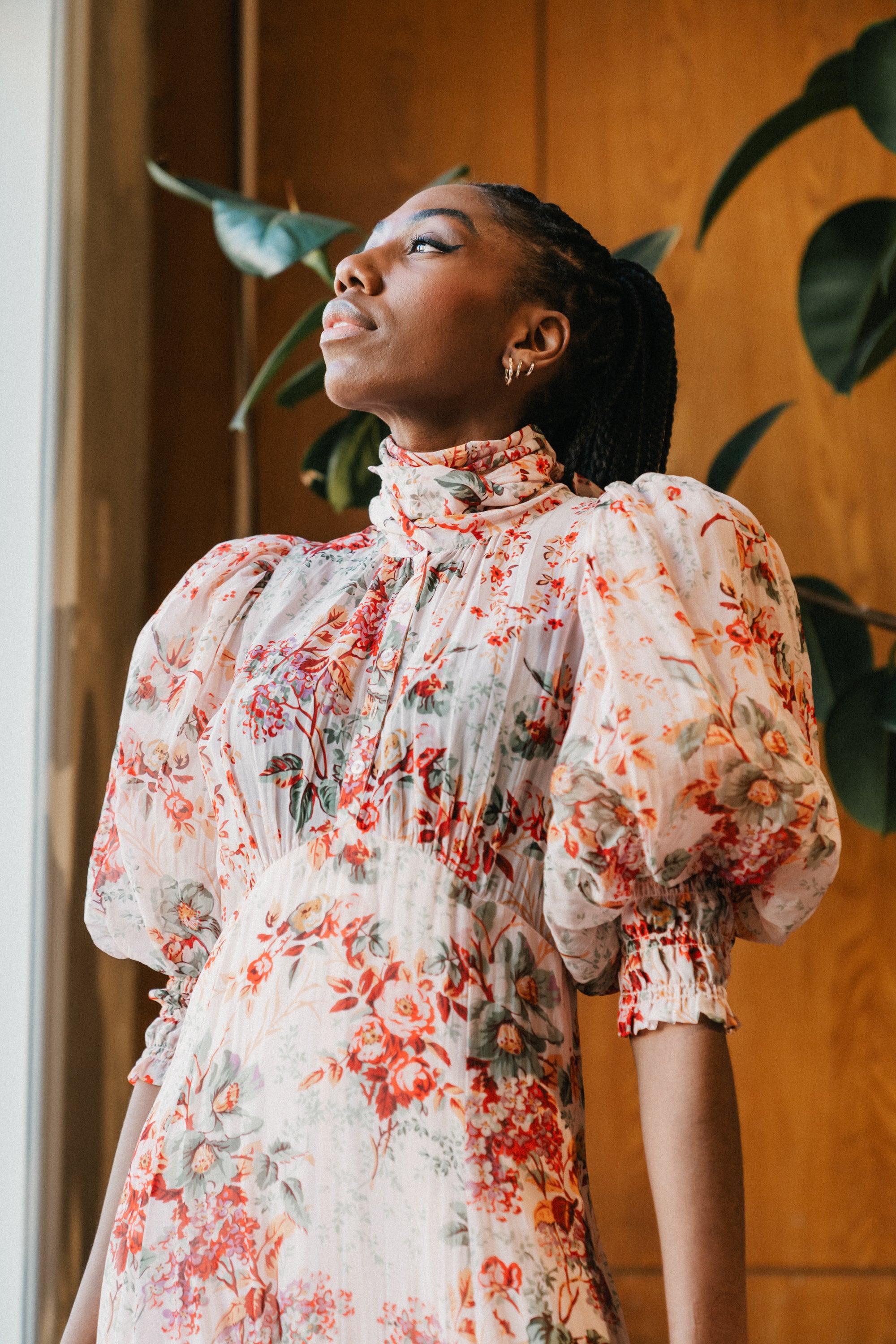 Organza Midi Dress - Pink Blossom