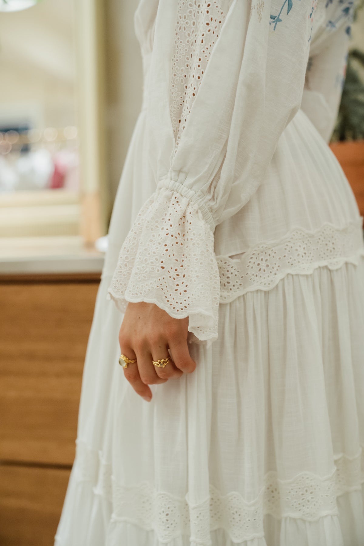 white christmas dresses byTiMo - Kjoler - Cotton Slub Maxi Dress - Blue Field white christmas dresses byTiMo - Kjoler - Cotton Slub Maxi Dress - Blue Field