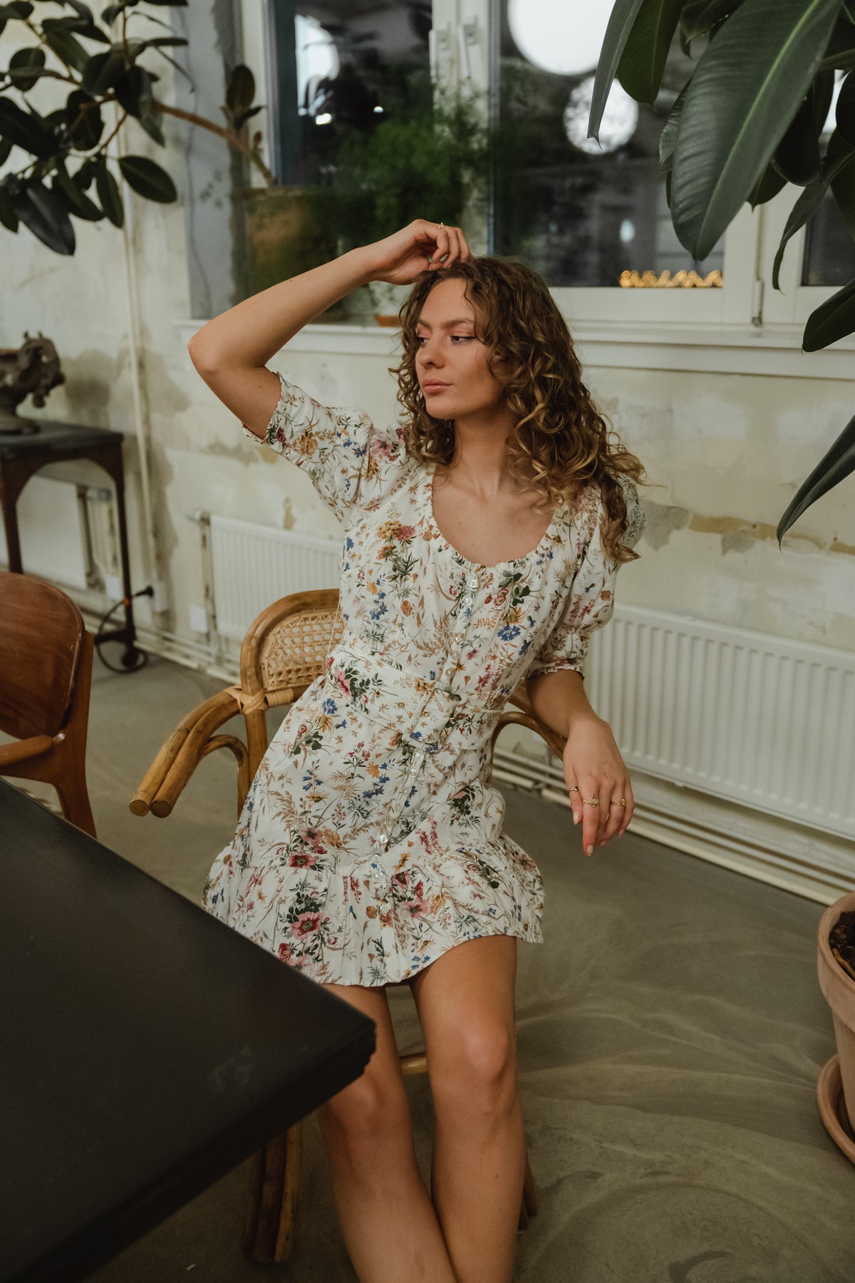 byTiMo - Kjoler - Linen Mini Dress - Flower Garden - Villoid byTiMo - Kjoler - Linen Mini Dress - Flower Garden - Villoid