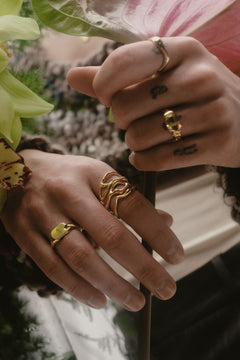 Lemon Disco Ring - Gold