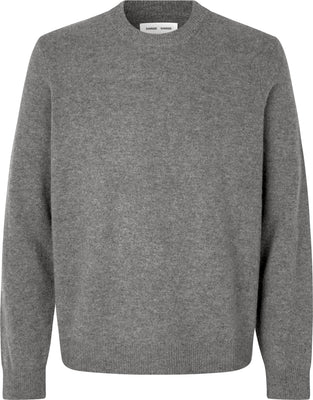 Isak Knit Sweater - Dark Grey Melange
