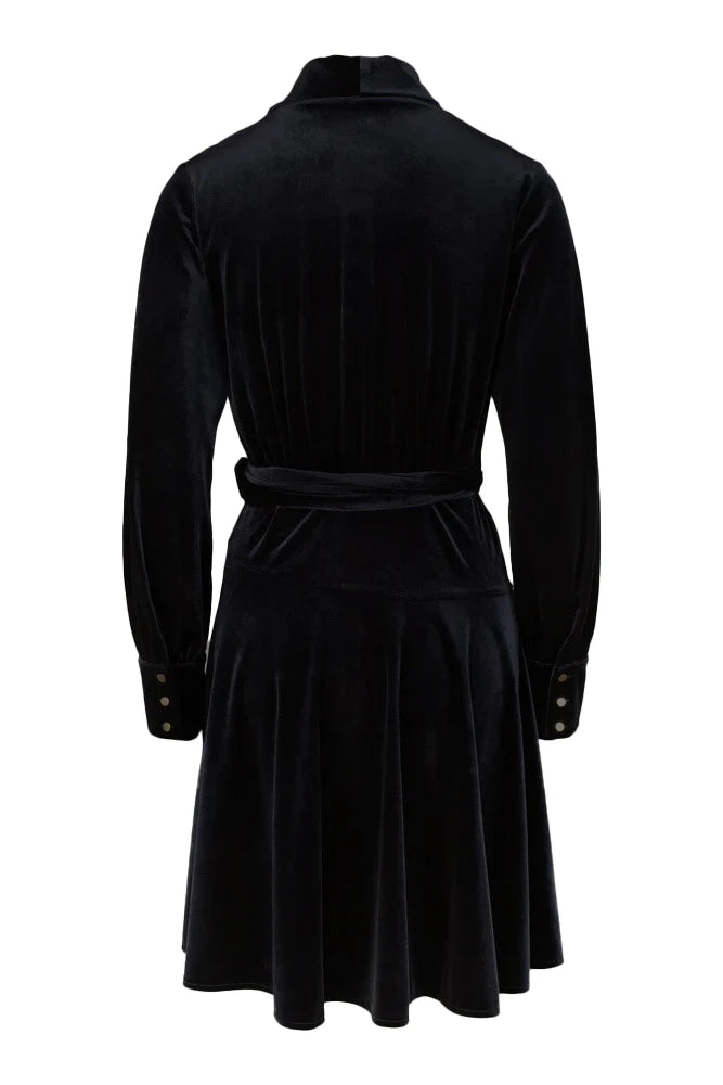 Iza Mini Dress - Black Velvet
