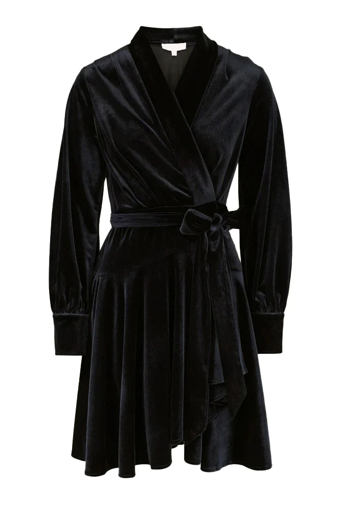 Iza Mini Dress - Black Velvet