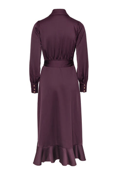Iza Midi Dress - Burgundy