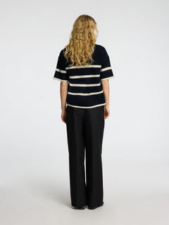 Maline-Liliana 2/4 Knit O-Neck Noos - Dark Sapphire Birch