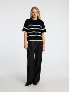 Maline-Liliana 2/4 Knit O-Neck Noos - Dark Sapphire Birch