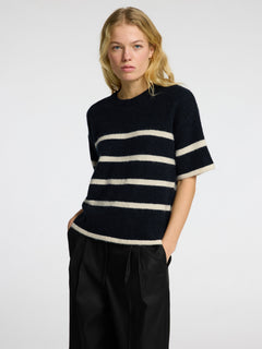 Maline-Liliana 2/4 Knit O-Neck Noos - Dark Sapphire Birch