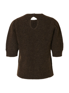 Lulu Ss Open Back Knit O-Neck - Delicioso