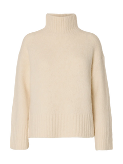 Gabriella Ls Knit High Neck - Birch