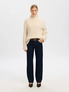 Gabriella Ls Knit High Neck - Birch