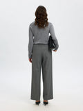 Thea Ls Knit Merino O-Neck - Medium Grey Melange