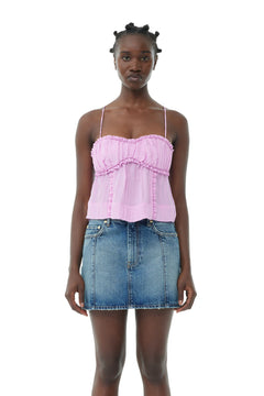 Sparkle Logo Denim Mini Skirt - Tint Wash